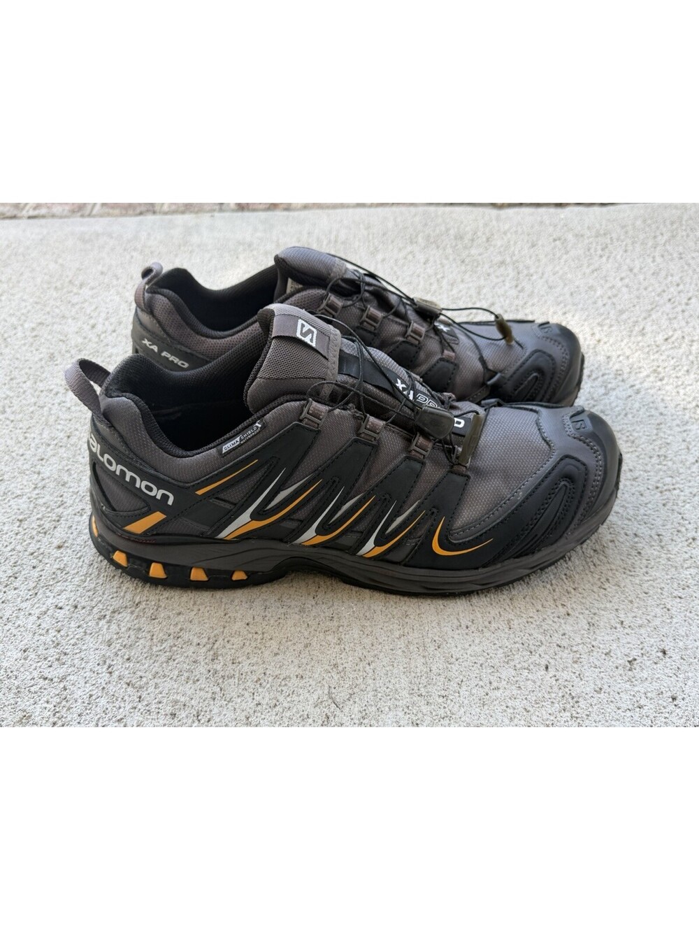 Salomon XA Pro 3D GTX Men’s 13 Trail Hiking Shoes Black Gray Quicklace GoreTex
